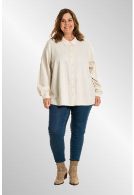 Råhvid viskose/hør skjorte, G251016