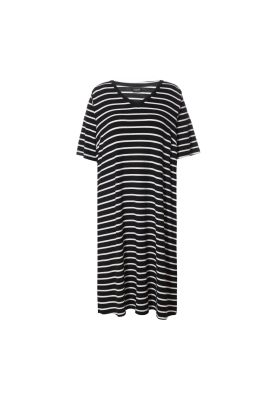 Sort  jersey kjole med sailor striber, Gozzip, Jill G222096