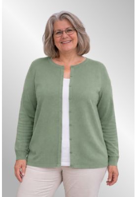 Grøn cardigan med "sømandsbobler" Gerly.