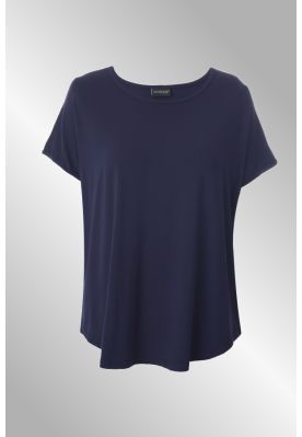 Ensfarvet T-Shirt fra Gozzip, Navy, Gitte 9905