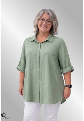 Grøn viskose skjorte, D Style 21123