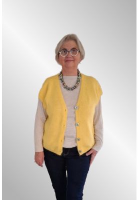 Lys gul strik vest 12300