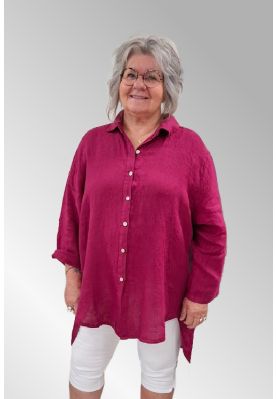 Bordeaux hør skjorte, Gunna