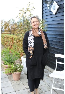 Sort vinterhør tunika / kjole, JanneK Lino