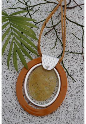 Halskæde, retro gul