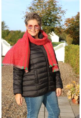 Groftvævet rødt tørklæde FA35062