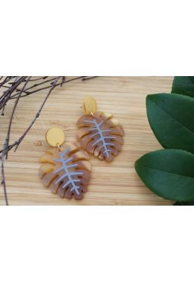 Øreringe, horn look, lys 