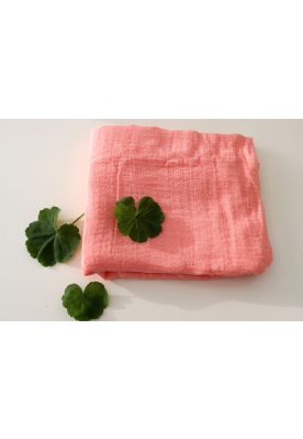 Tørklæde, ensfarvet lys koral