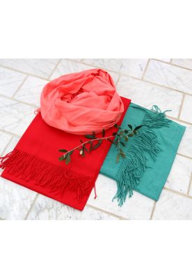 Cashmere sjal / tørklæde, ensfarvet