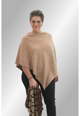 Camel poncho med cashmere, Tr 8044 