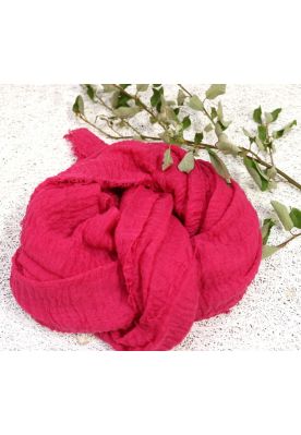 Tørklæde, ensfarvet, pink