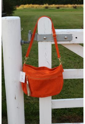 Orange ruskindstaske, C1055