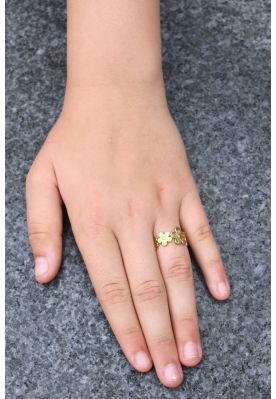 Emily flower ring, "guld"