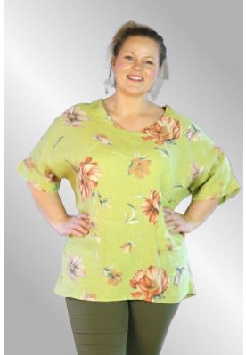 Jutta hør tunika, lime