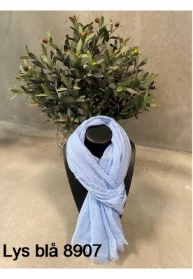 Tørklæde, ensfarvet, lys blå 8907