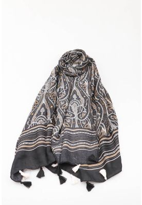 Sort paisley tørklæde FA37145