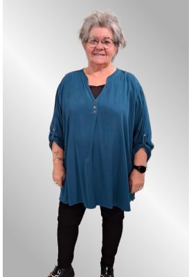 Petrol viskose tunika/skjorte, 25365
