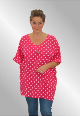 Pink tunika med bomber, hør, Felippa