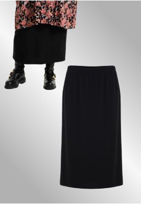 Sort lang pencil nederdel, G2350