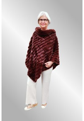 Fake fur poncho, choko