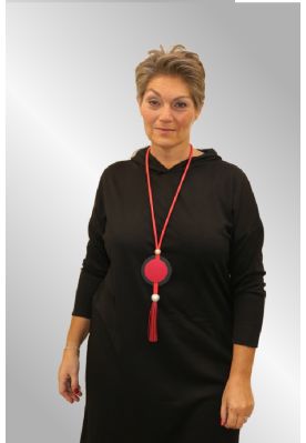 Lang gummikæde , rød