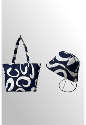 Mørk blå match sæt, taske og hat 34