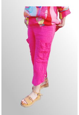 Pink hør buks, Colette, 1428P