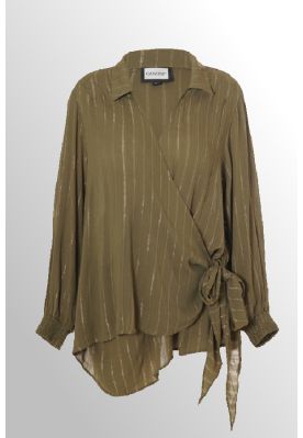 Oliven slå om bluse, Gozzip G242080