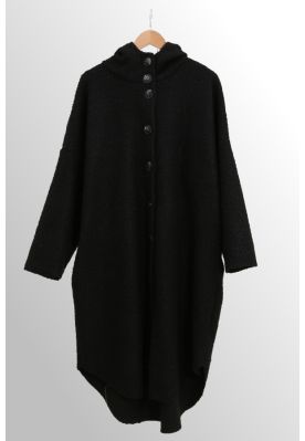 Sort Jakke med hætte, Danny 24316