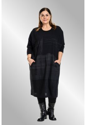 Sort printkjole, 246214