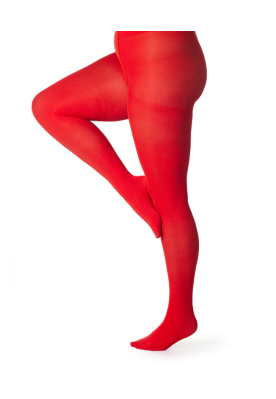 Rød strømpebuks, Plus size, Pamela