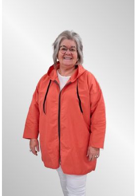 Regnjakke, brændt orange, 18021