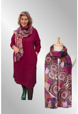 Pink lilla tørklæde S22185