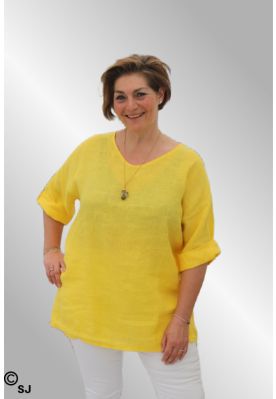 Gul hør bluse, Sannie