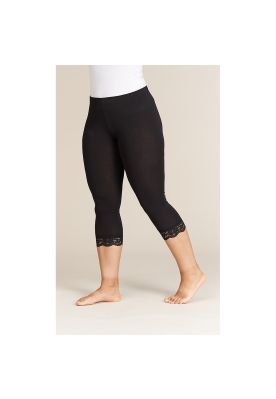 3/4 Leggings, sort med blonde SG129