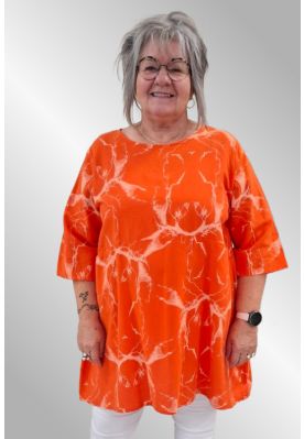 Orange hør tunika, Sky 719-8