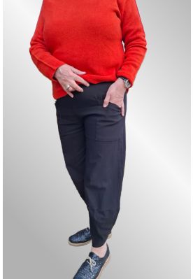 Sort viskose twill buks, 50327