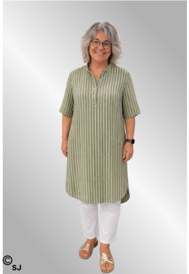 Grøn stribet tunika / kjole, Vikanna