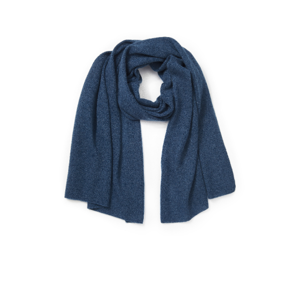 Cashmere tørklæde, mellem blå 2120