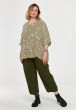 Beige oversize bluse m. print, 261027