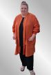 Brændt orange cardigan jakke, Dina 251009