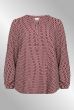 Bordeaux viskose bluse, Nora W10539