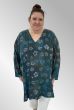 Petrol Viskose tunika med blomster, Angle 1723 2052, størrelse 4