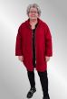 Rød fleece jakke med hætte, 17791