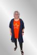 Orange Bomulds T-Shirt med broderi, 23103