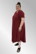 Bordeaux viskose kjole i A facon, 24102