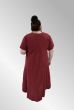 Bordeaux viskose kjole i A facon, 24102