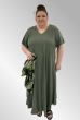 Army grøn viskose kjole i A facon, 24102