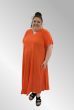 Orange viskose kjole i A facon, 24102