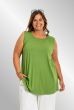 Oliven grøn viskose top, Beate 243058